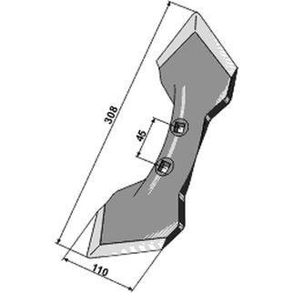 Kongskilde Vibroflex stubspids 110 x 8 05000514