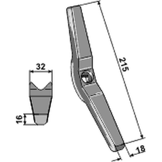 Väderstad Agrilla vendbar spids 302300
