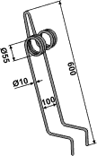 Accord efterharvetand 600 mm Ø10 mm