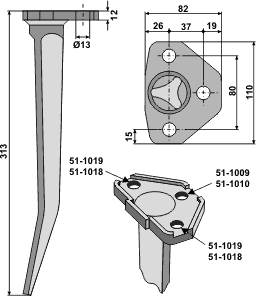 Amazone pendulharvetand forrest 6303100