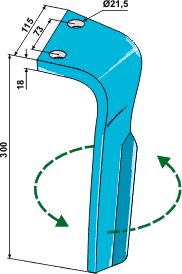 Lemken Zirkon 9 tand venstre