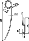 Väderstad efterharvetand 12 mm buet