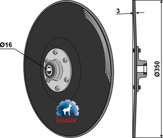 Kuhn Tallerken Ø350x3 komplet - passende til K3012520