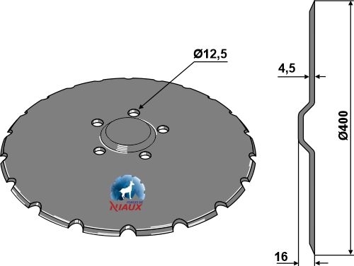 Väderstad tallerken Ø400 mm RAPID med bule