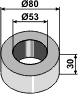 Afstandsstykke 30 mm for aksel Ø50