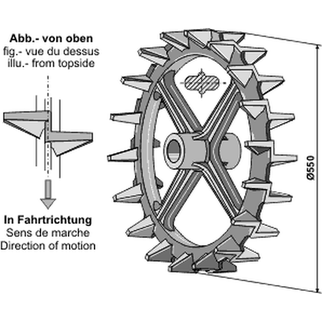 Kamring 550 x 135 mm - Navbr. 155 mm - Hul Ø50 mm 