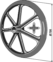 Dalbo pakkerring 700 mm x 32° - Hul Ø50 mm