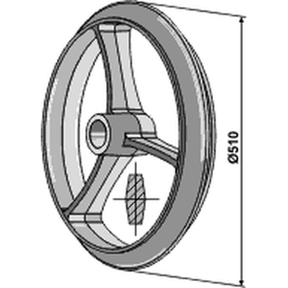 Cambridgering 510 x 68 mm - Navbredde 100 mm - Hul Ø50 mm 