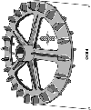 Crosskillring 494 x 74 mm - Navbredde 100 mm - Hul Ø50 mm