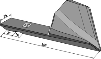 Gregoire Besson landsidekniv for mejselunderplov venstre 172324