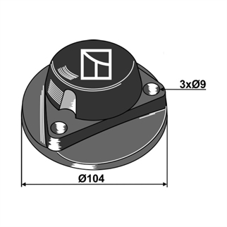 Kverneland dæksel for rulleskærsnav 056156 056156