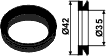 Väderstad tætningsring for lejedæksel Ø42mm/ø35mm