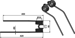 Fransgaard FTH-5100/6600 fjeder højre41436