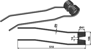 Fransgaard fjeder TI-4000/6000 venstre42629