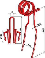 Väderstad efterharvetand 12 mm dobbelt