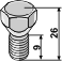 Väderstad bolt M12 x 1,25 x 26 mm (10.9) 461262