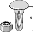 Bræddebolt 12 x 35 
