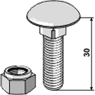 Bræddebolt 10 x 30 