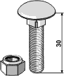 Bræddebolt 8 x 30 