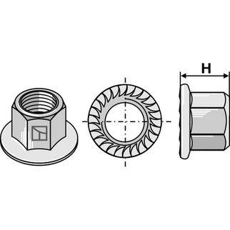 Flangemøtrik M12x1,75 - 10.9