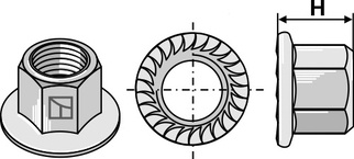 Flangemøtrik M12x1,75 - 10.9