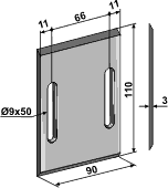 Lely 90x110 ØØ66 (huller Ø9x50)