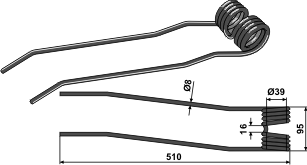 Fransgaard fjeder TI-3000 venstre53020