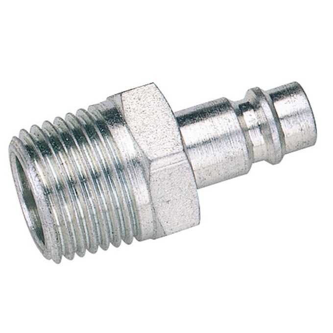 Nippel 1/2" BSP med udv. gevind