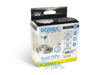 BOSMA PLUS 120 % Forlygte pære H4 12 volt 60/55 watt P43T
