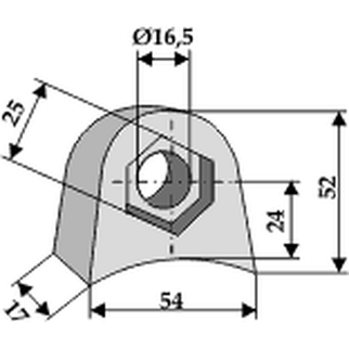 Påsvejsningsholder Ø16,5 