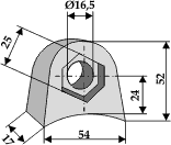 Påsvejsningsholder Ø16,5