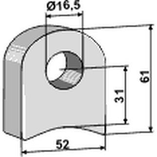 Påsvejsningsholder Ø16,5 