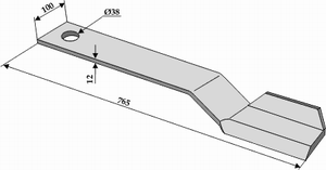 Spearhead kniv 765 mm venstre