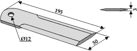 John Deere modkniv glat 3 mm