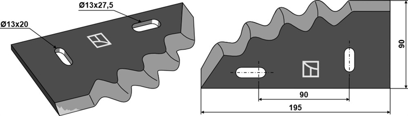 Peecon Fodermixer kniv højre 3000461