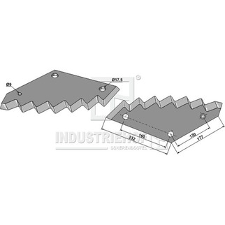 Trioliet fodermixer kniv 8 mm 5818