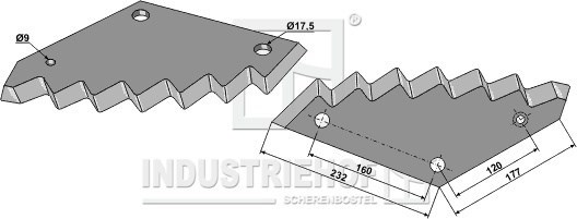 Trioliet fodermixer kniv 8 mm