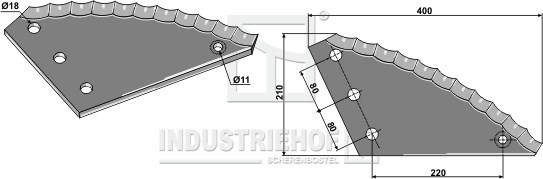 Strautmann fodermixer kniv, 8 mm