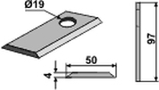 JF kniv lige 97x50x4 mm Ø19132525