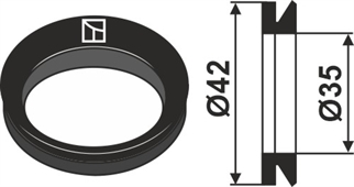 Väderstad tætningsring for lejedæksel Ø42mm/ø35mm - 413545