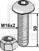 Unbrakobolt M16x2x50 (10.9) med selvlåsende møtrik