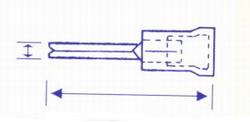 Rød kabelsko pin 1,9 mm 100 stk.