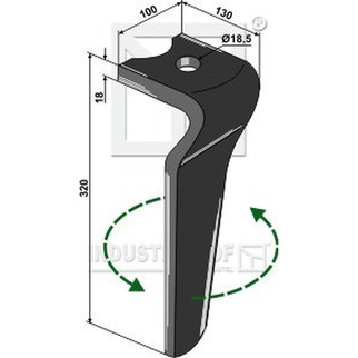 Kverneland/Maletti NGS tand Ø18,5 mm venstre 44010151