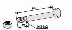 Kverneland bolt + møtrik for 63-RM-4