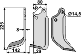Maschio fræserkniv 80x8 (hul Ø14,5) venstre