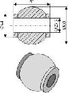 Topstangskugle Kat.  3-2 udv. 60 mm Ø25.4