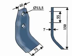 Taarup knivblad for dobbelt kniv 49304000
