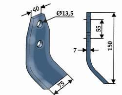 Taarup knivblad for dobbelt kniv