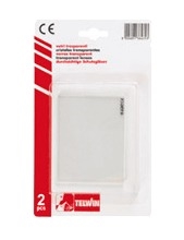 Klart glas 90X110 mm for svejsehjelm